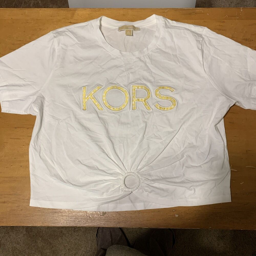Michael Kors XL Top Shore White With Yellow MSRP $98